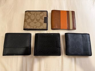 ✅ Lot of 5 COACH Bifold Leather Wallets