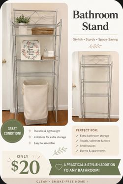 Bathroom Storage Stand – $20