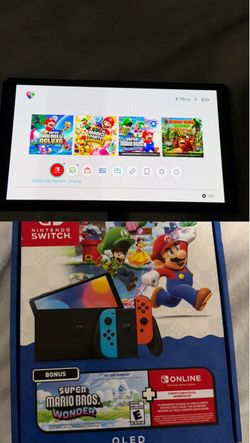 Nintendo Switch OLED – Like New / Barely Used + 4 digital Games + Original Box & Accessories