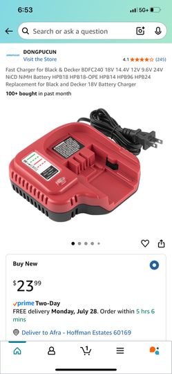 Black and Decker Battery Charger