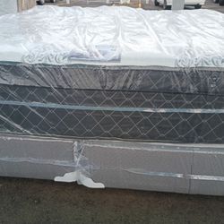 Brand New King Size Super Pillowtop Mattress And Box Spring Free Delivery Depends On Location 