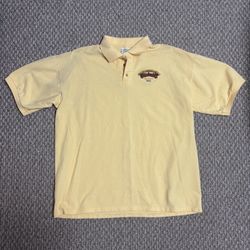 Oktoberfest Zinzinnati 2001 Yellow Polo 25 Year Anniversary Embroidered Logo