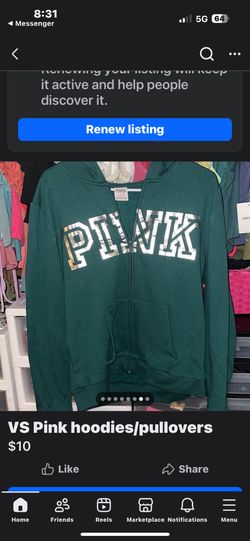 VS Pink Green Zip Up
