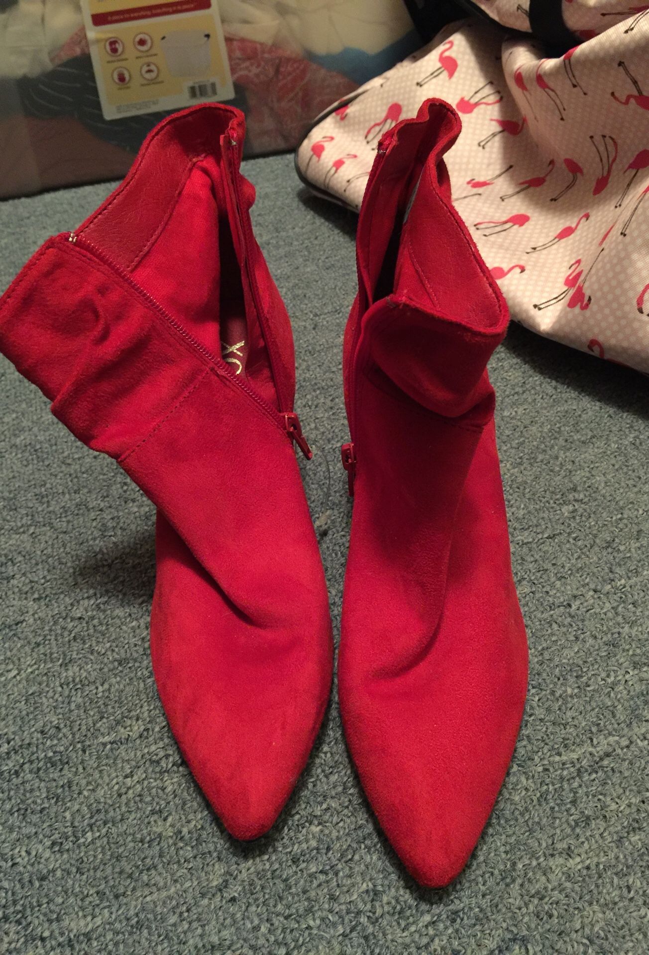 XOXO red heel boots