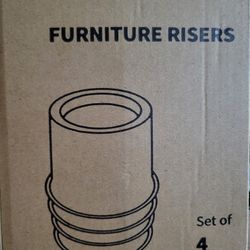 4' Round Bed And Furniture Risers 4 Pack