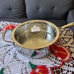 Hermoso Sarten De 11 Con Tapa Coladora 