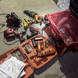 Tool Box Milwaukee & Paslode Finish Nailer 