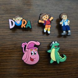 Lot Of 5 Kid Character Shoe Charms 