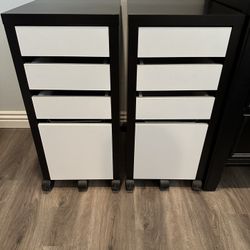Desk Drawers w/ One Filing Cabinet 