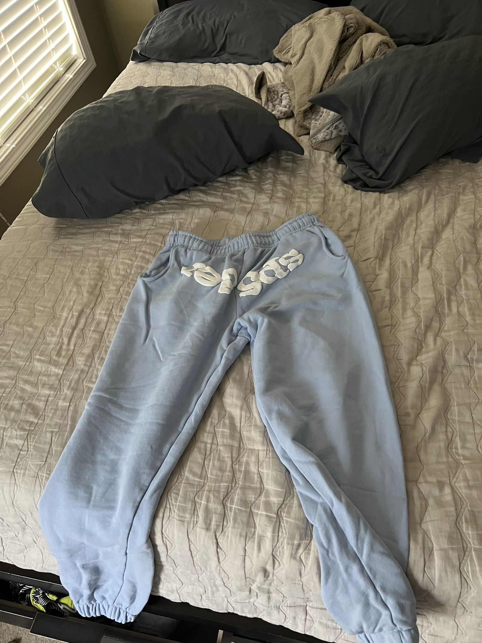 XL Baby Blue Spider Pants