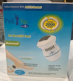 PediVac Rechargeable Electric Foot File-Callus Remover for Feet, Built-in Vacuum