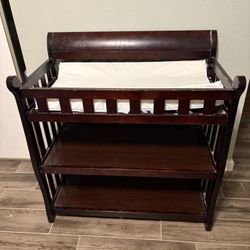 Wooden Changing Table With Changing Pad