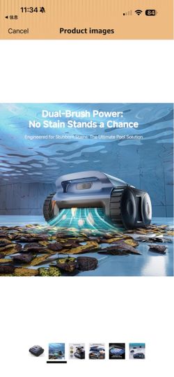 Cordless Robotic Pool Vacuum Cleaner – 180 Min Runtime