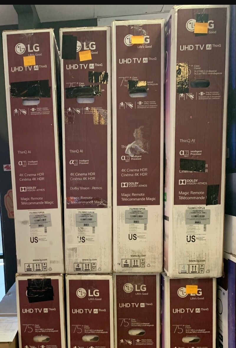 75 LG smart 4k hdtv like new in box comes with 6 month warranty Ask us about our different $$$$$$ options free delivery