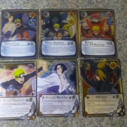 Naruto TCG Holographic Gold Lettering Cards