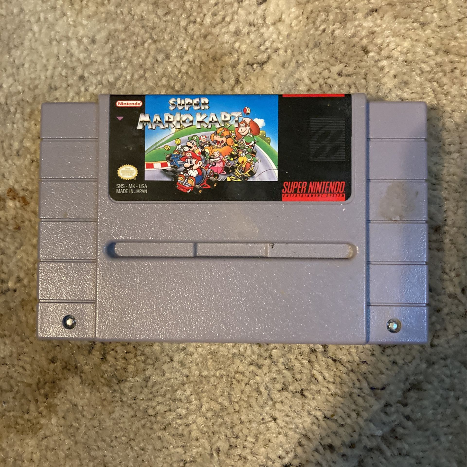 Super Nintendo Super Mario Kart Game