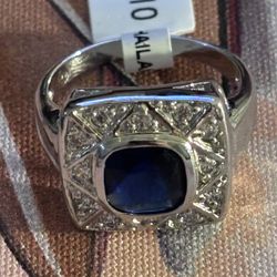 Blue Sapphire Ring Size 10