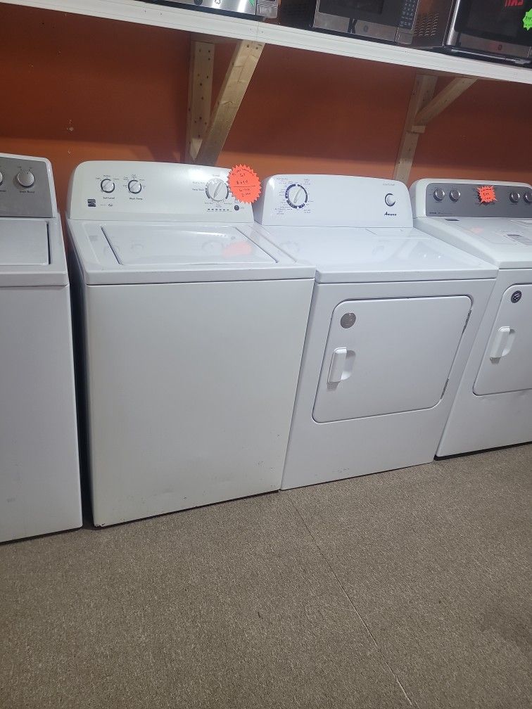 Amana/kenmore  Washer And Dryer Set White Top Load 