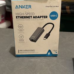 Anker High Speed Ethernet Adapter to USB-C - New In Box
