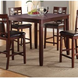 5 PC DINING SET COUNTER HEIGHT TABLE ☎️ 1714586,2564