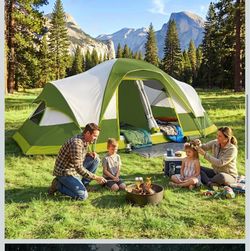 ALPHA CAMP 10-Person Family Camping Tent – 2 Room, Weatherproof