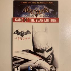 Arkham Asylum & City PS3 manuals