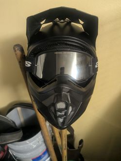 ILM Dirt Bike Helmet, With Alpinestars Goggles