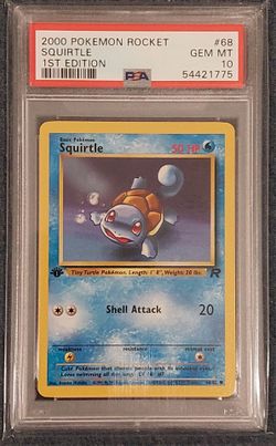 1st Edition Team Rocket Squirtle 68/82 PSA 10 Pokemon