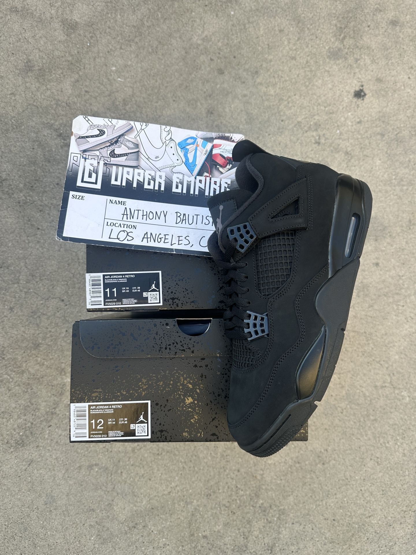 Air Jordan 4 Black Cat 11 12