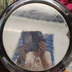 1 Round Silver Tray 
