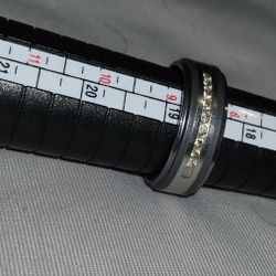 NEW ZALES MEN'S TWO TONE TUNGSTEN CARBIDE GENUINE DIAMOND ENGAGEMENT BAND WEDDING RING