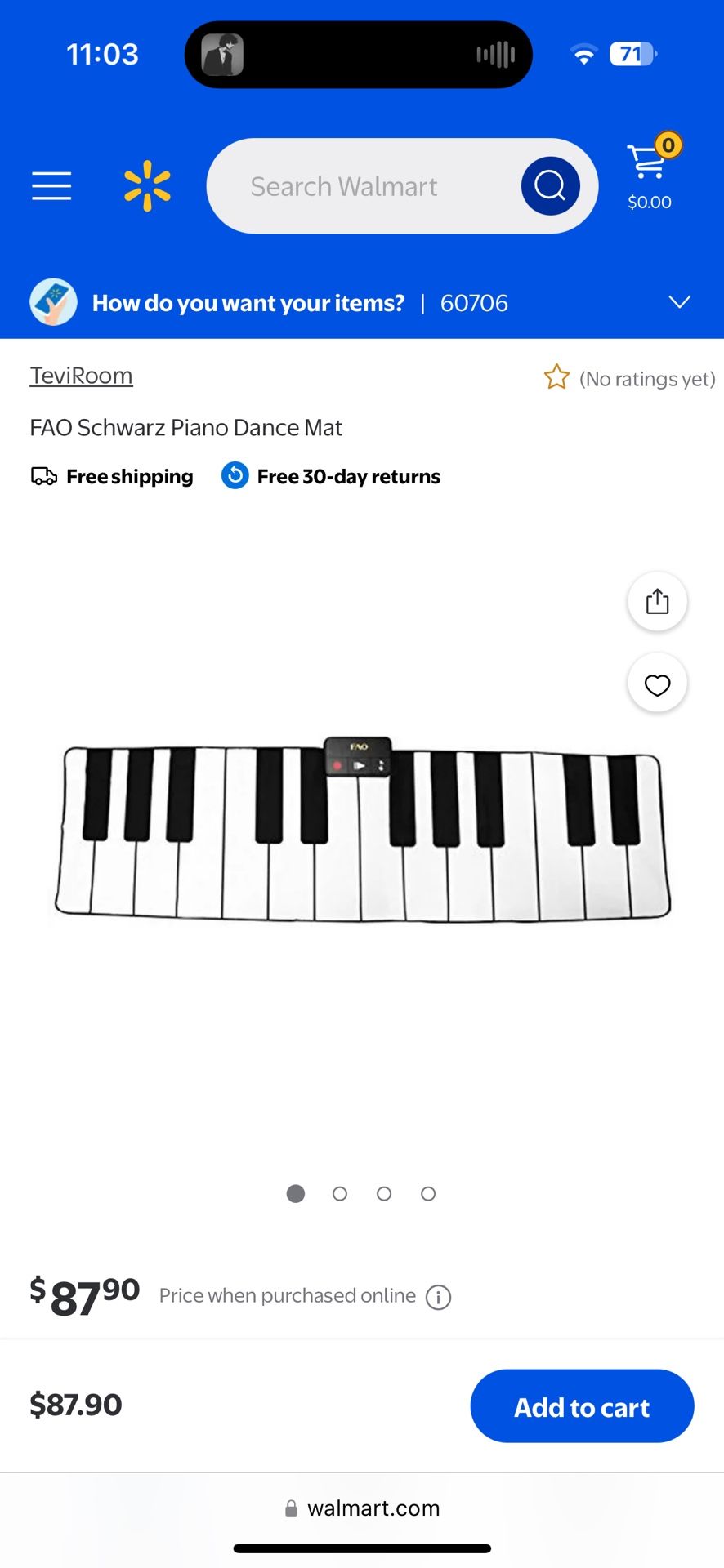 FAO Schwarz Piano Dance Mat