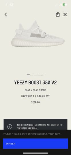 White Yeezy Men’s 6.5