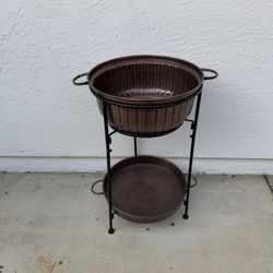 Large Party Drink Stand / Beverage Tub with Storage / Ice Chest