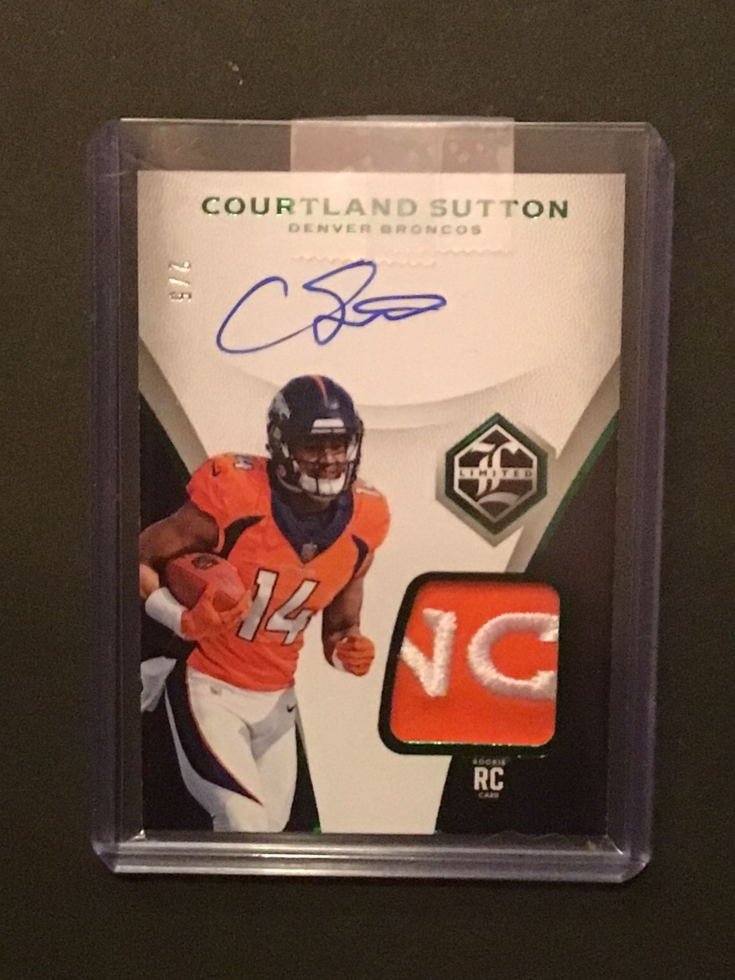 Courtland Sutton Rookie Patch Auto #2/5 Limited Set