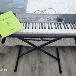 Casio  LK-240 Key Lighting System Keyboard w/ Double-Braced Keyboard Stand Black