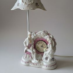 🕰️ Exquisite Vintage Rococo Porcelain Lamp & Clock! 💖