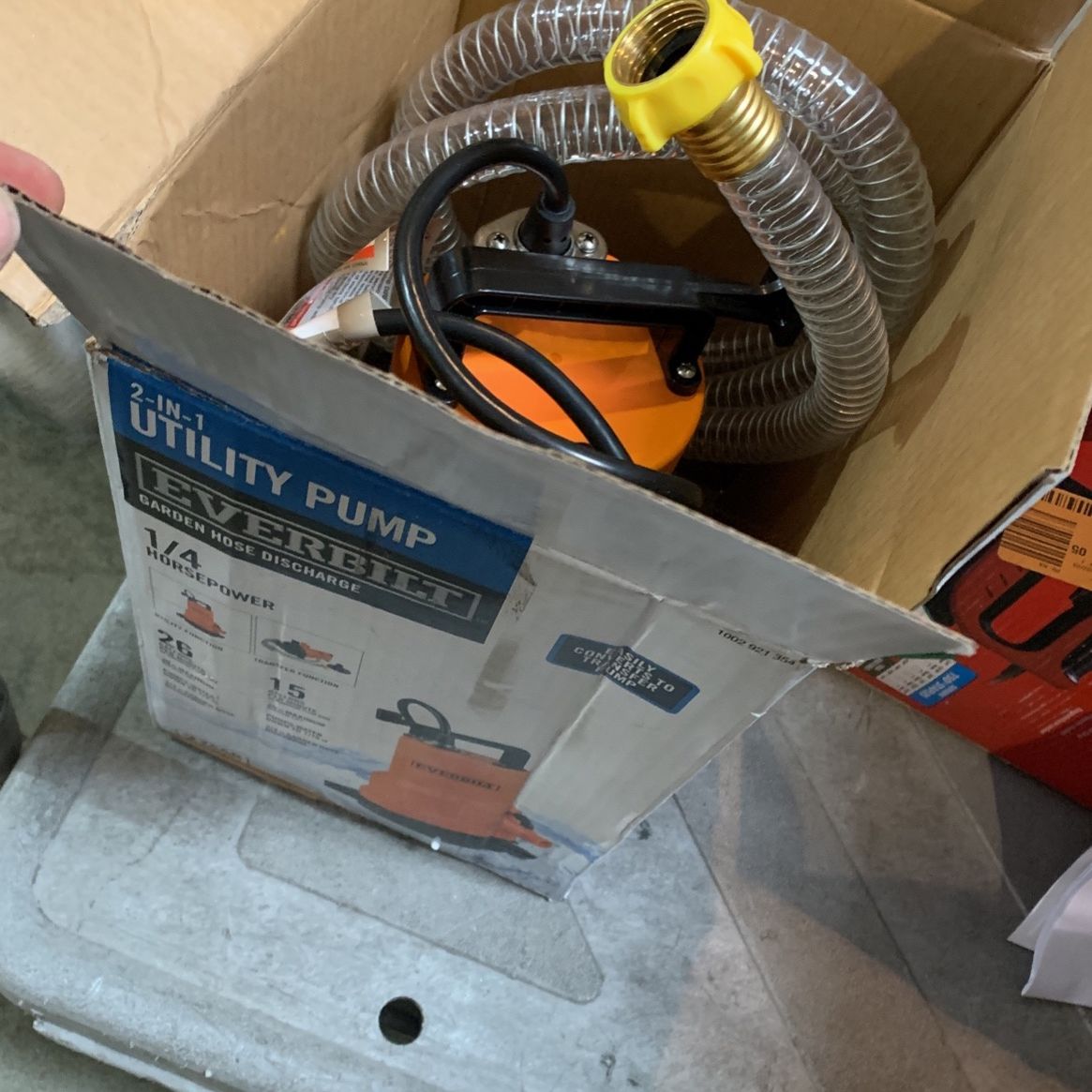 2 In 1 Water Utility Pump 1/4 Horsepower
