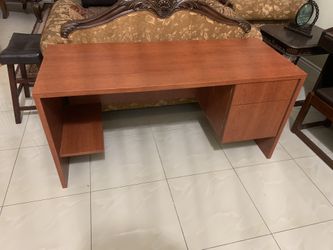 Brown wooden desk