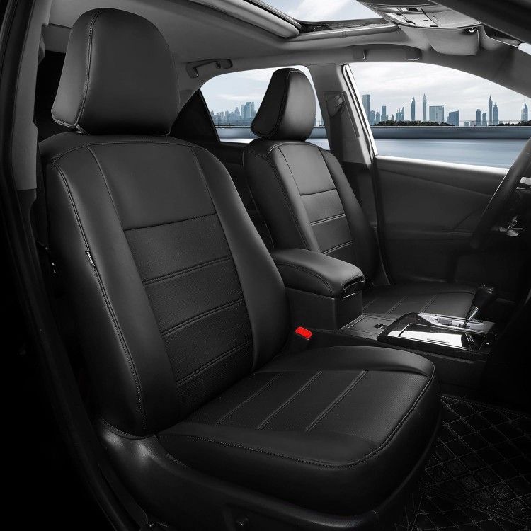 for Toyota Camry Seat Covers L LE XLE 2012 2013 2014 2015 2016 2017 - Custom Fit Car Seat Covers Full Set, Waterproof Breathable Luxury Leather Seat C