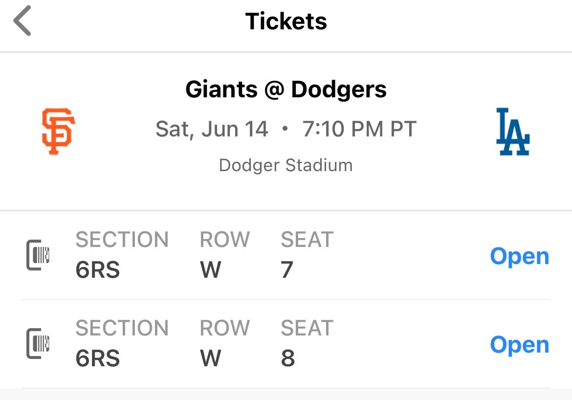 Dodgers vs Giants 
