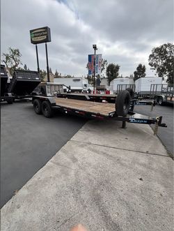 2025 Teton 7x20 Tilt Trailer 14K Equipment Car Hauler Tilt Deck D Rings Rub Rail Stake Pockets Brakes Financing