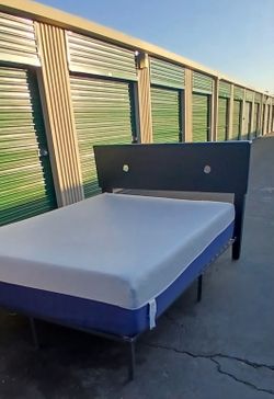 QUEEN BED FRAME WITH MATTRESS
