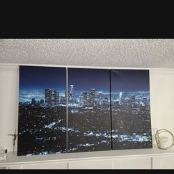 3 Section Los Angeles Canvas Photo
