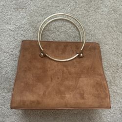 Brown Suede Small Purse