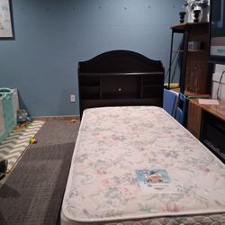 Twin Bed,bookcase Headboard, Storage Drawers 