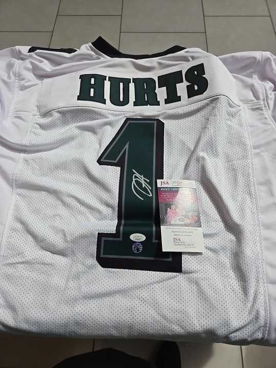 Jalen Hurts Jersey Autographed And Certified By Jsa