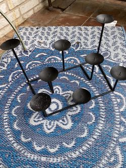 Fireplace Iron Candle Holder for 8