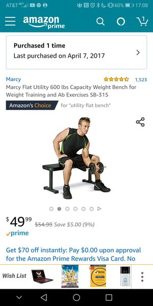 Marcy Flat Utility 600 Lbs Capacity Weight Bench For Weight