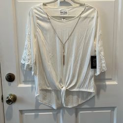 NEW-women’s Size Large White Blouse.